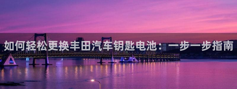优发国际登陆：如何轻松更换丰田汽车钥匙电池：一步一步指南